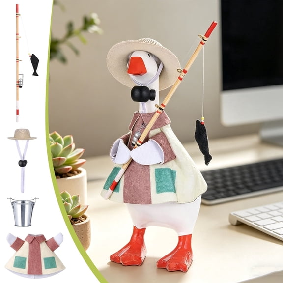 VIKSZOY 2026 Home Decor,7 Inch Desk Gooses Outfits Mini Desktop Gooses Football Clothes With Helmet Desk Costumes Accessories Game Day Decor For Desktop Statues