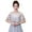 Grey, variant on SWSMCLT Women's Lace Cape Short Sleeve ShrugLoose Tulle Short High Low Top Sheer Soft Poncho Party Basic Winter White One Size