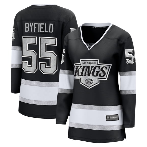 Women's Fanatics Quinton Byfield Black Los Angeles Kings Home Breakaway Jersey