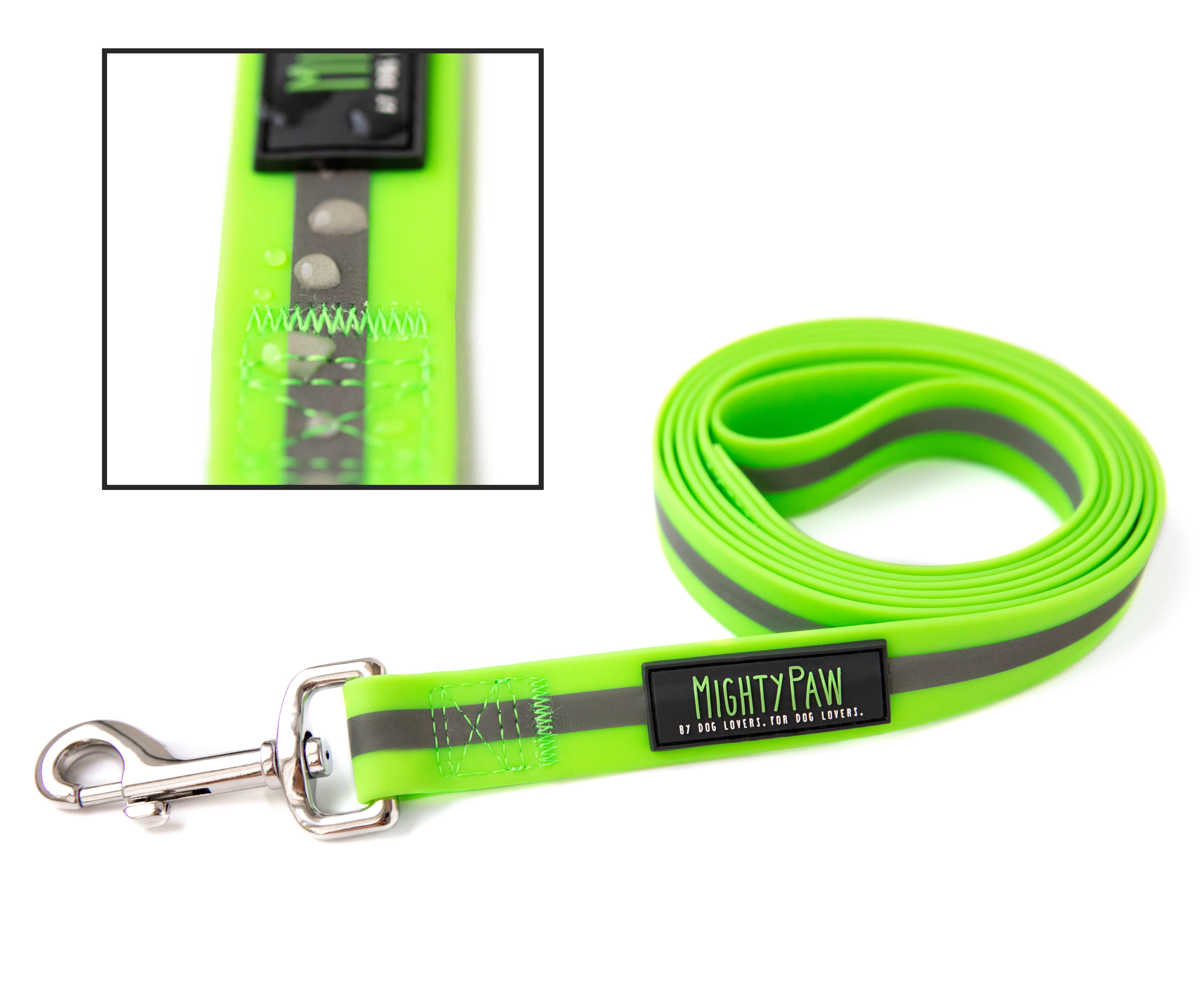 Mighty Paw Waterproof Dog Leash, Biothane Alternative, Smellproof