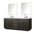 thumbnail image 2 of Abbey 60 in W x 22 in D Grey Oak Double Bath Vanity and Cultured Marble Top, 2 of 6