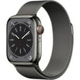 thumbnail image 1 of Restored Apple Watch Series 8 GPS + Cellular 41mm Graphite Stainless Steel Case with Graphite Milanese Loop. Fitness Tracker, Blood Oxygen & ECG Apps, Always-On Retina Display, 1 of 1