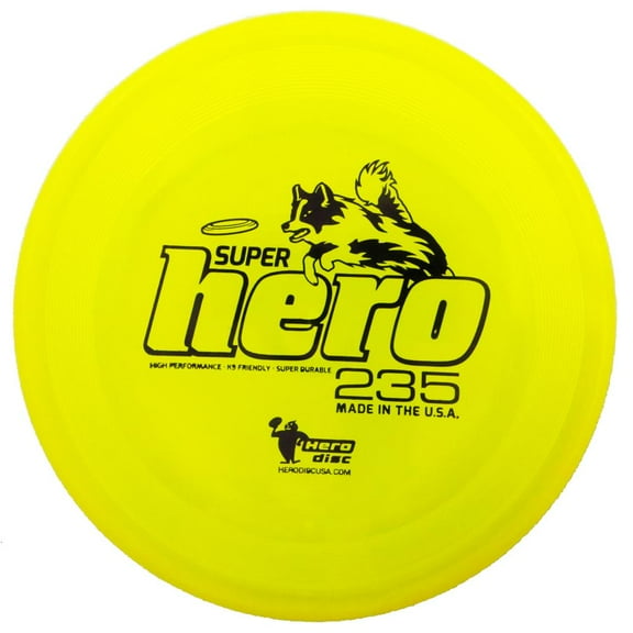 Hero Disc SuperHero 235 K9 Sports & Dog Disc [Colors may vary]