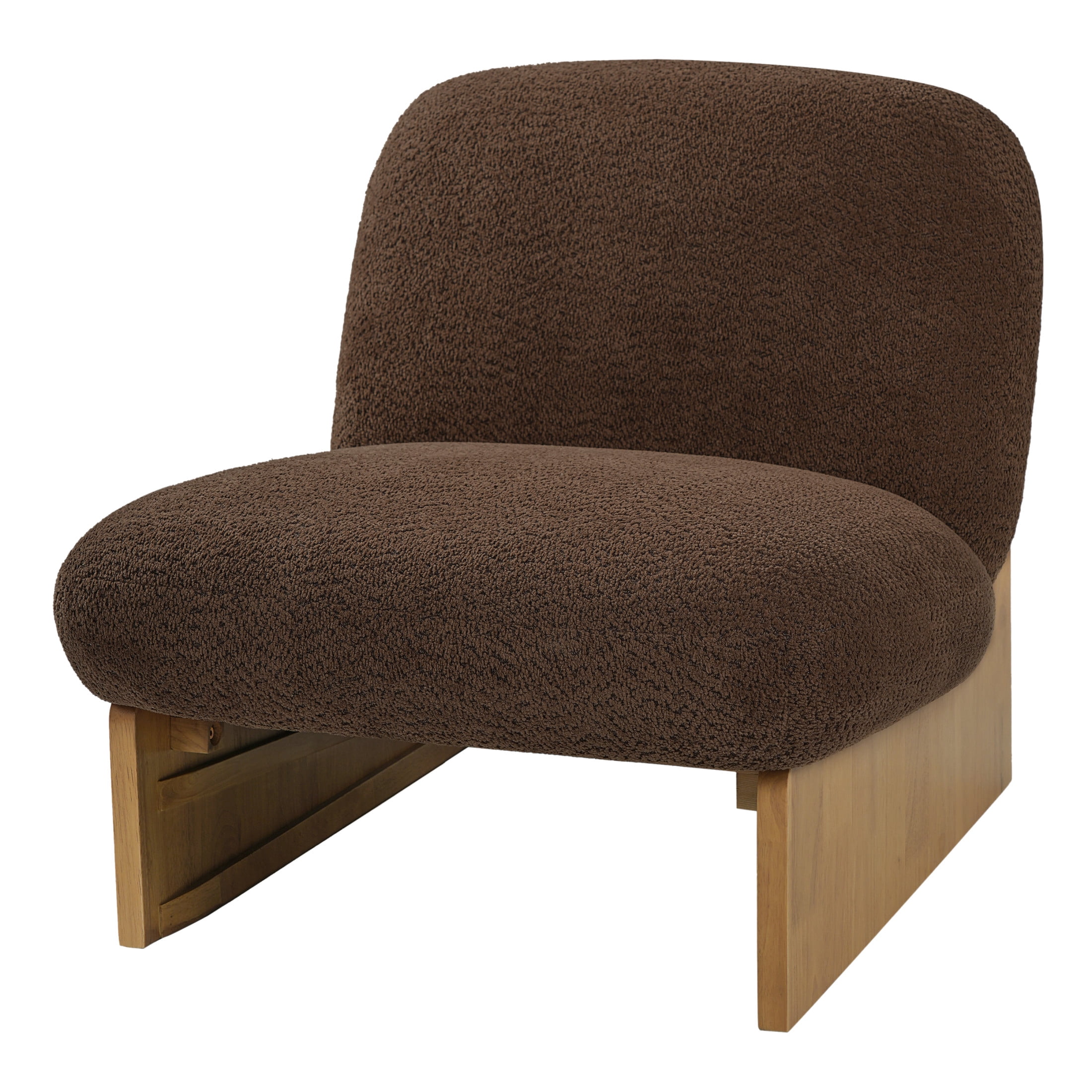 Christopher Knight Home Modern Mid-Century Boucle Upholstered Accent Side Chair, Brown
