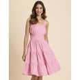 thumbnail image 2 of Moomaya, Knee Length Cotton Dress, Tiered, Casual Cute Summer Dress, 2 of 8