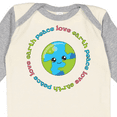 thumbnail image 4 of Inktastic Peace Love Earth Boys or Girls Long Sleeve Baby Bodysuit, 4 of 5