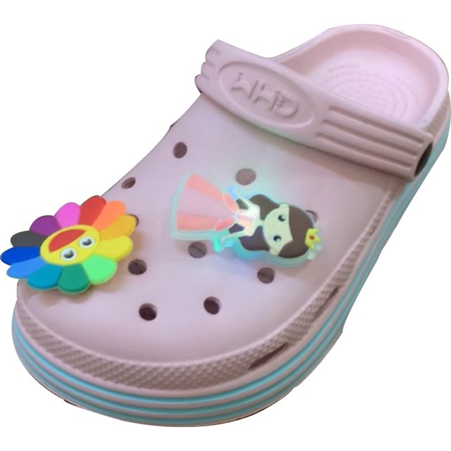 Chanclas Cerrada Marca Eva Shoes Para Niña Con Pines Modelo 1908 Color Rosa Rich Talla 23