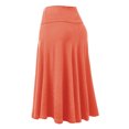 thumbnail image 3 of Made by Johnny Women's Lightweight Fold Over Flared Midi Skirt L SALMON, 3 of 6