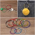 thumbnail image 6 of 6 Inch Wire Keychain Cable Stainless Steel Key Ring Loop 150mm, Yellow 5 Pack, 6 of 6