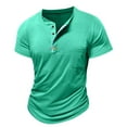 thumbnail image 5 of Manyulin Mens Big and Tall Shirts Short Sleeve Summer Casual Classic Henley Shirts with Pocket Basic Button T Shirt, 5 of 6