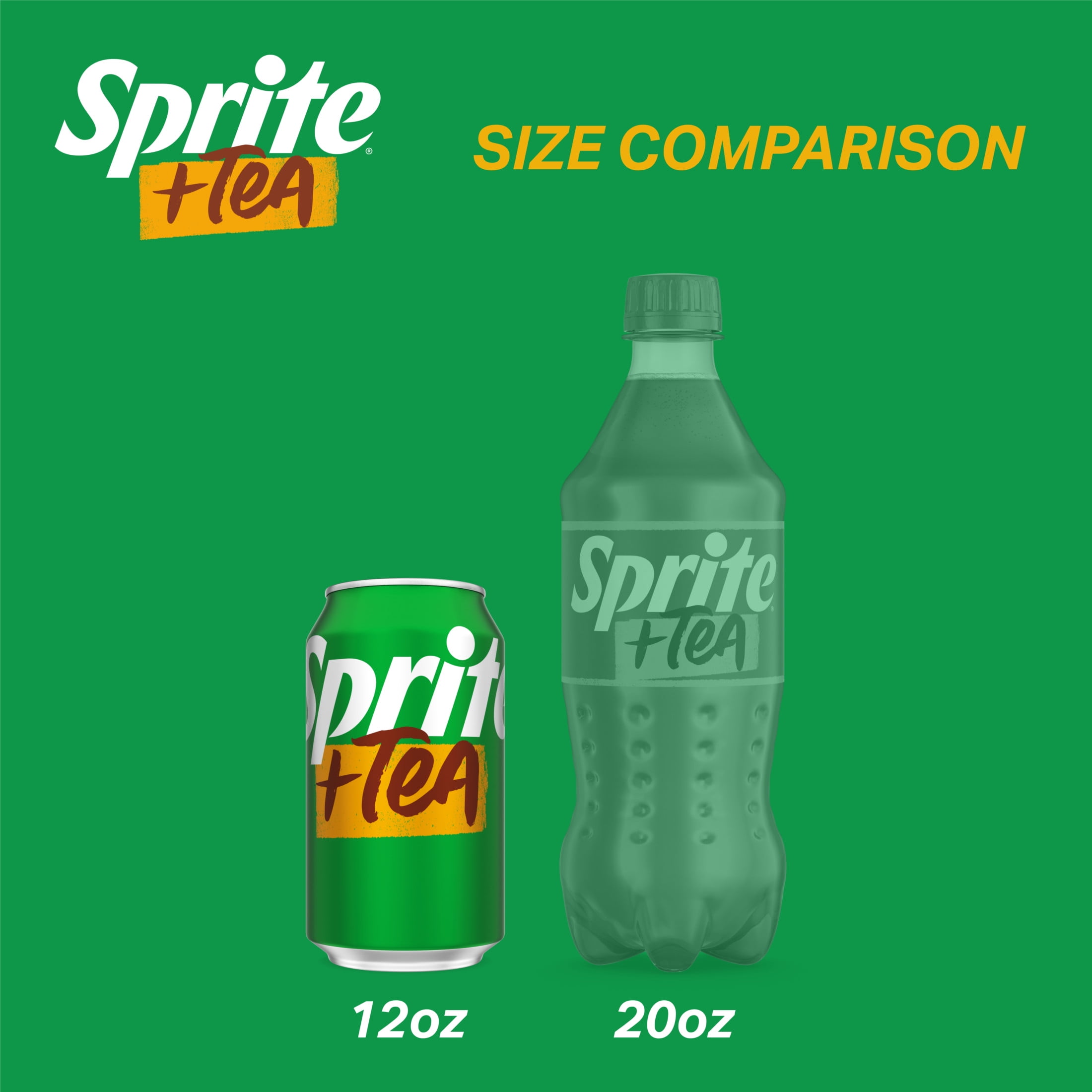 Sprite + Tea, Lemon-Lime and Tea Flavored Soda , 12 fl oz, 12 pack