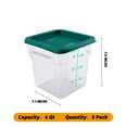 thumbnail image 2 of Hakka 4 Qt Commercial Grade Square Food Storage Containers with Lids,Polycarbonate,Clear - Case of 5, 2 of 5