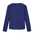 thumbnail image 4 of AherBiu Hauts à Manches Longues pour Femmes Blouse en Coton et Lin Demi-Boutonnage Col en V Hauts de Sortie pour Femmes, 4 of 5