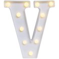 thumbnail image 2 of Alfabeto de luces de letras LED, luz de letras LED, decoración LED para fiesta de cumpleaños, bar, decoración de bodas y festivales, V, 2 of 5