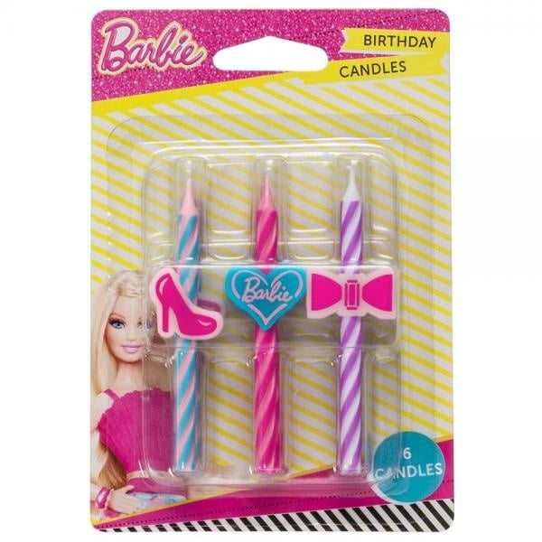Barbie Birthday Cake Candles 6 pcs