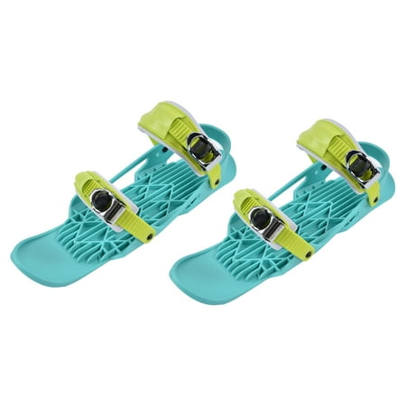 

Small Ski Shoes Portable Green Metal Buckle Short Winter Snow Skates For Men Women For Outdoor Skiing