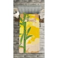 thumbnail image 3 of Ambesonne East Quilted Bedspread Set 2 Pcs, Exotic Full Moon Clouds Look, Twin Size, Yellow Green Pale Brown, 3 of 3