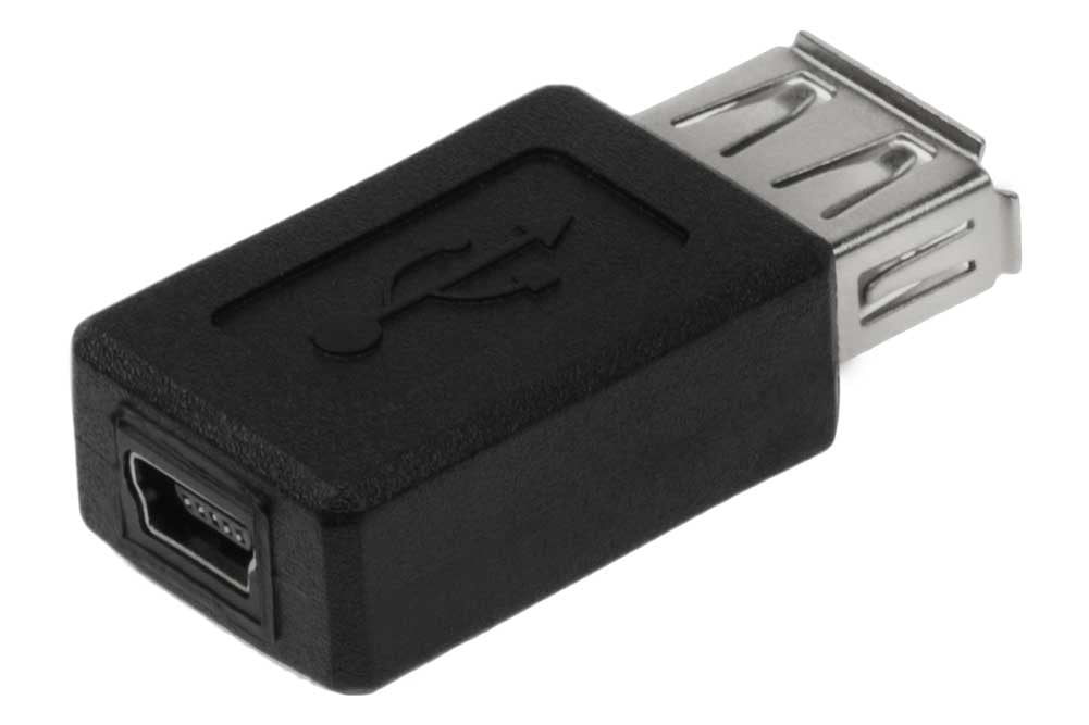 eDragon 5 Pack USB 2.0 B Female to Mini 5-Pin Male Adapter,Black 