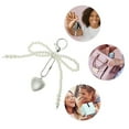 thumbnail image 3 of Unique Bargains 1 Pc Handbag Charms Keychains Faux Pearl Heart Bag Accessories White, 3 of 5