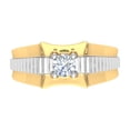 thumbnail image 3 of 1/2 Carat 4-Prong Set Diamond Solitaire Men's Wedding Band Ring in 14K Yellow Gold (Ring Size 7.25), 3 of 6