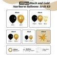thumbnail image 2 of Kit de guirnaldas con forma de arco con forma de globo FOTIOMRG, color negro y dorado, 132 unidades con forma de estrella, 2 of 8