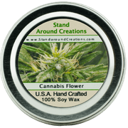 CANNABIS FLOWER TIN 2-OZ. ALL NATURAL SOY CANDLE