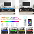 thumbnail image 2 of ChVans Extra Long TV Stand for up 100" 110" TVs with Charging Station, LED Entertainment Center Media Console Gaming Soundbar Shelf with 2 Storage Cabinets, 94.5", 2 of 7
