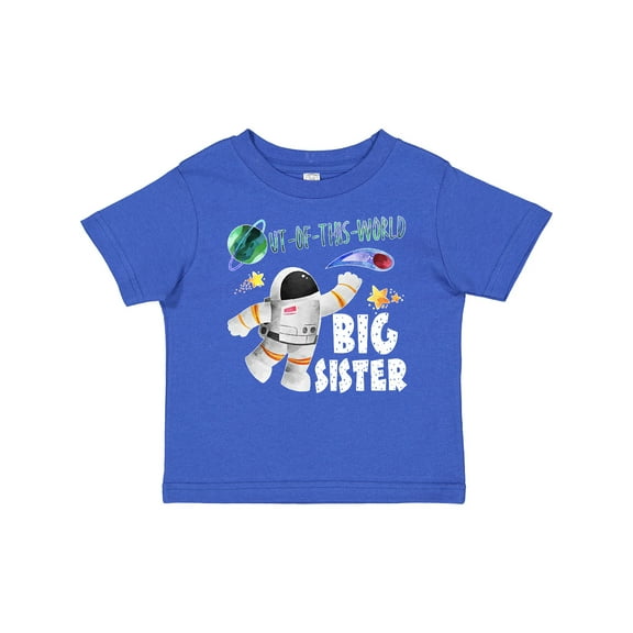Inktastic Out of this World Big Sister Astronaut in Space Girls Baby T-Shirt