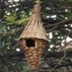 thumbnail image 4 of Casa de colibrí, decoraciones de casas de pájaros de hierba de bolsillo, nido de pájaro tejido a mano colgante, cabaña de pájaros para exteriores, jar Soledad casa nido, 4 of 9
