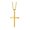 Gold,only pendant, variant on Men's Stainless Steel Punk Cross Necklace Pendant Polished Finish Edges Black No Chain