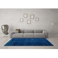 thumbnail image 3 of Ahgly Company Indoor Square Oriental Turquoise Blue Modern Area Rugs, 3' Square, 3 of 4