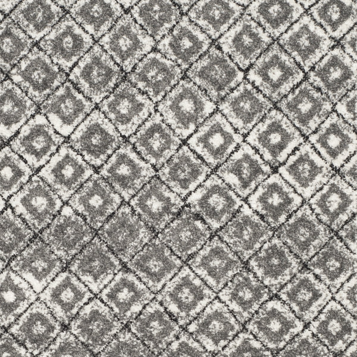 SAFAVIEH Adirondack Royston Geometric Area Rug, Ivory/Silver, 4' x 4' Square