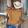 thumbnail image 2 of ZQUUVOU Women's and Men's Straw Cowboy Hat Wide Brim Shapeable Fedora Panama Cap Western Cowgirl Cap Foldable Beach Sun Hat White, 2 of 3