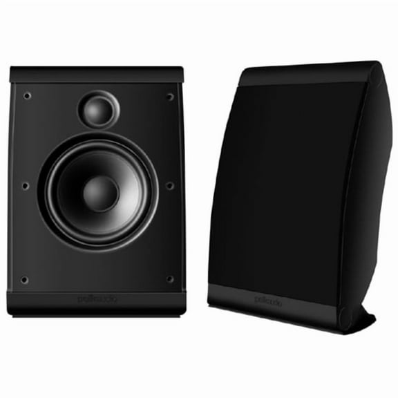 Polk Audio AM3345 100 Watt Wall and Bookshelf Home Audio Stereo Speakers, Black