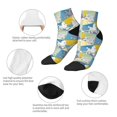 thumbnail image 5 of Rateoe Cute Poodle Dog Pattern Quarter Crew Socks,Toe Seamed Ankle Socks,Cotton Cushioned Breathable Athletic Crew Sports Socks, 5 of 7