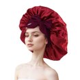 thumbnail image 1 of Youkk Bande Élastique Confortable en Satin Imitation Soie pour Soins Capillaires, Ruban Rond, Rouge Vin, 1 of 6