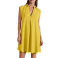 thumbnail image 1 of JFHHQ Robe Décontractée de Bureau Robe de Plage Sans Manches à Col en V pour Femmes Robe de Bain Décontractée d'Été Maillot de Bain Extérieur Jaune, 1 of 7