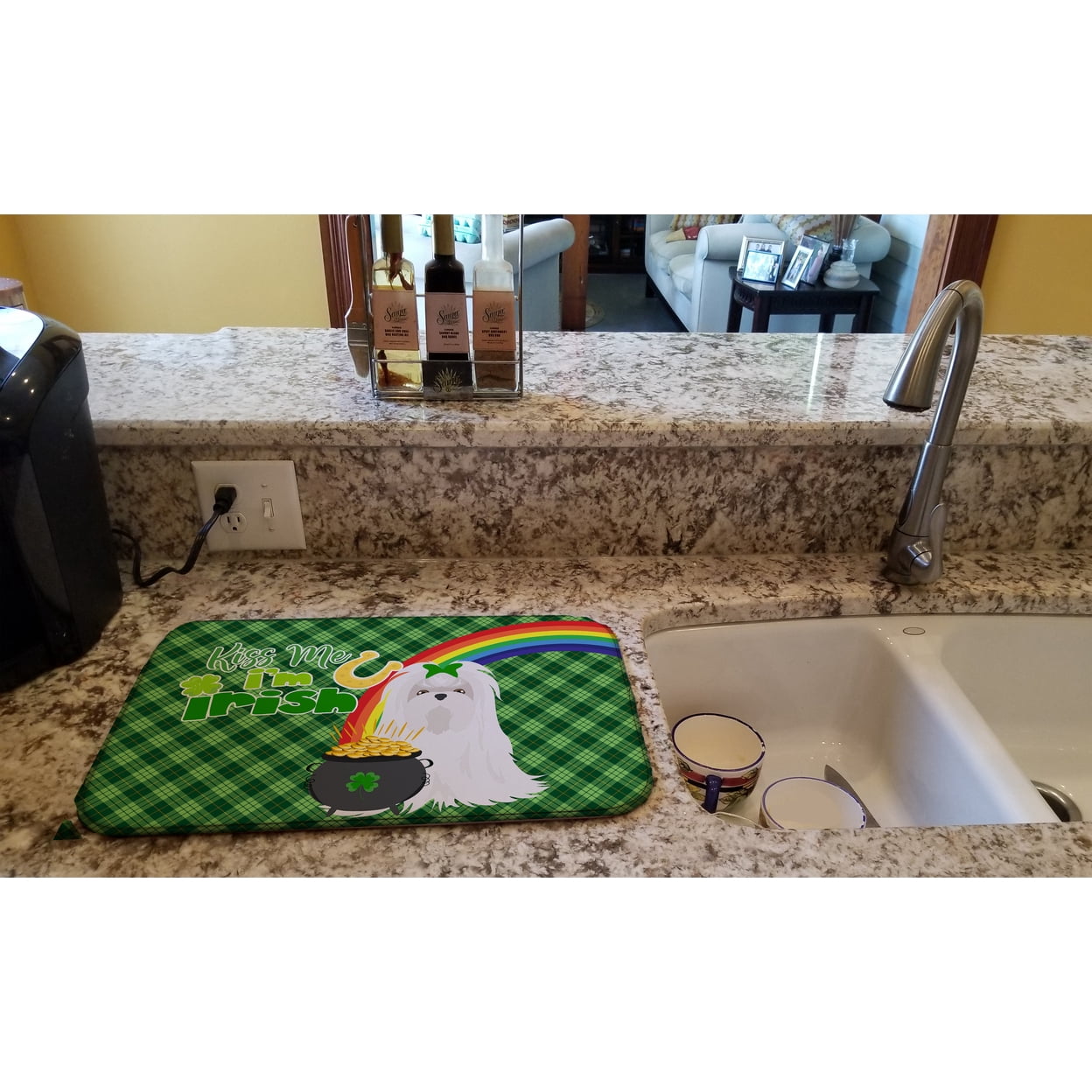 Maltese St. Patricks Day Dish Drying Mat