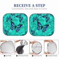 thumbnail image 6 of Haiem Blue Floral With Butterflies Windshield Sun Shade: Universal Foldable 2-Piece Car Front Window Sunshade - Blocks Uv Rays, And Reduces Heat,Essential Car Accessory Medium, 6 of 7