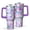 Purple, variant on 40oz Tumbler with Handle and Straw, Vacuum Insulated Stainless Steel Travel Mug, Fits Car Cup Holder, Diamond Sequins Print