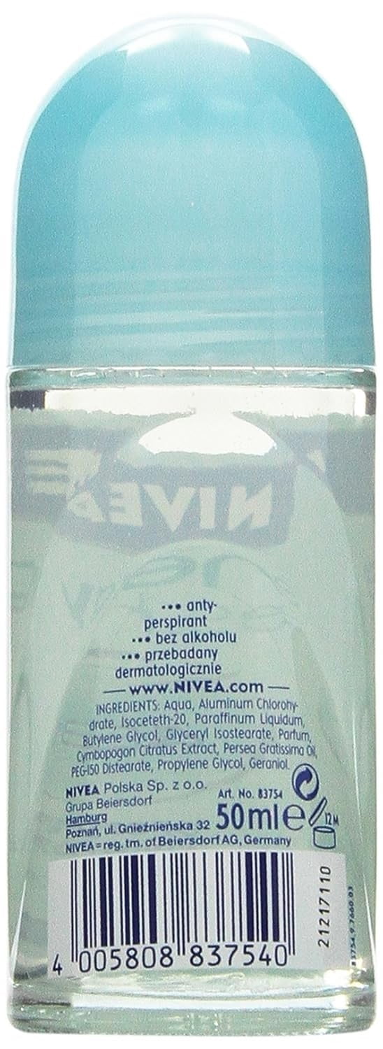 Nivea Fresh Energy 72H Anti-Perspirant Roll-On Deodorant, 50ml, 6 Pack