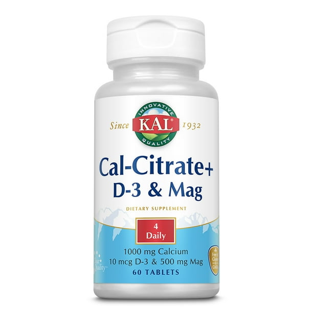 KAL CalCitrate Plus 1000mg Blend of Calcium Citrate, Magnesium and
