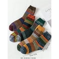 thumbnail image 2 of Zhengup Men's 5 Pairs Vintage Striped Ankle Socks Soft Casual Socks, 2 of 6