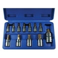 thumbnail image 2 of Torx Bit Socket Set 12pc - 1/4", 3/8", 1/2" Drive - T8-T60 Star Security Bits - CRV Steel Sockets - Mechanics Tool Set with Case, 2 of 2