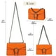 thumbnail image 2 of Bolso de hombro DEEPMEOW de cuero a la moda con bandolera naranja para mujer, 2 of 7