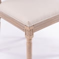 thumbnail image 5 of French Elegant Design Upholstered Antique Painting Linen Dining Chairs, Retro Dining Chairs with Solid Wood Frame and Legs, Armless Kitchen Chairs with Rattan Back, Parson Chairs(Cream,Set of 6), 5 of 10