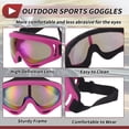 thumbnail image 5 of Unique Bargains 1 Pc Motorcycle Riding Goggles PC PU Outdoor Sports Sunglasses for Motocross Dirt Bike ATV Colorful Lens Pink Frame, 5 of 6