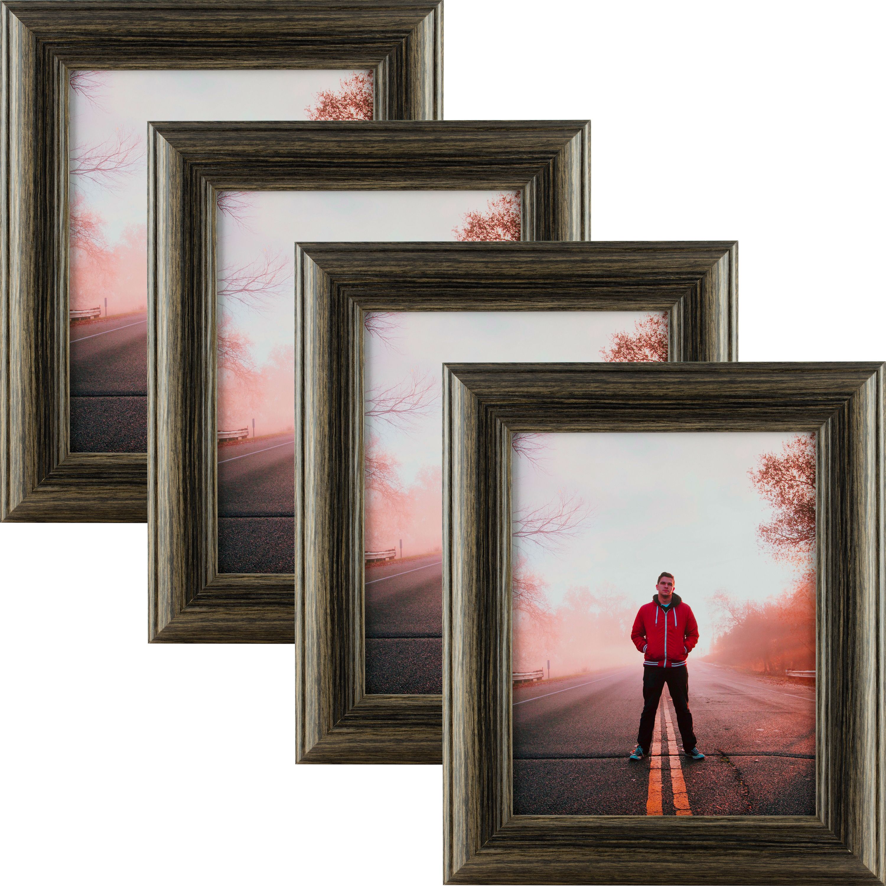 Craig Frames Dakota N, Black Tan Oak Picture Frame, 10x12 Inch, Set of 4