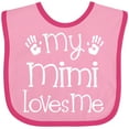 thumbnail image 3 of Inktastic My Mimi Loves Me Grandkids Boys or Girls Baby Bib, 3 of 4