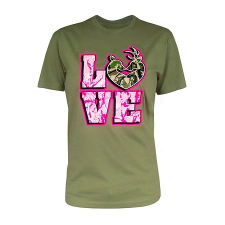Zone Apparel Hunting and Outdoor Women's Unisex Love Deer T-Shirt